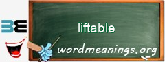 WordMeaning blackboard for liftable